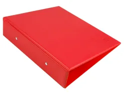 Classeur liderpapel 2 anneaux ronds 40mm a5 carton rembordé pvc coloris orange