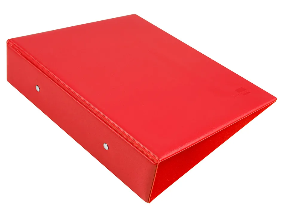Classeur liderpapel 2 anneaux ronds 40mm a5 carton rembordé pvc coloris orange