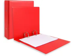 Classeur liderpapel 2 anneaux ronds 40mm a5 carton rembordé pvc coloris orange