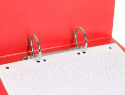 Classeur liderpapel 2 anneaux ronds 40mm a5 carton rembordé pvc coloris orange