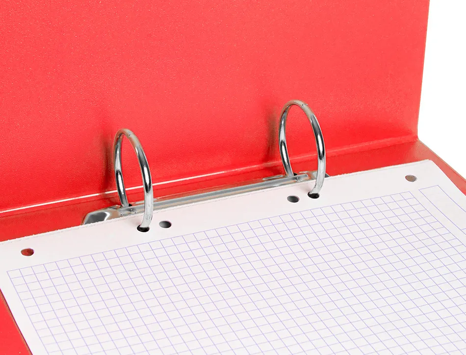Classeur liderpapel 2 anneaux ronds 40mm a5 carton rembordé pvc coloris orange