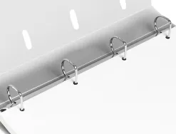 Classeur liderpapel 4 anneaux en d 25mm a4 polypropylene feuillets mobiles 100f 5x5mm coloris transparent