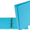 Classeur liderpapel 4 anneaux ronds 25mm a5 carton rembordé pvc coloris bleu ciel