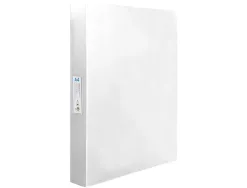 Classeur liderpapel 4 anneaux 25mm a4 260x315mm polypropylene dos 40mm porte-cartes visite coloris transparent