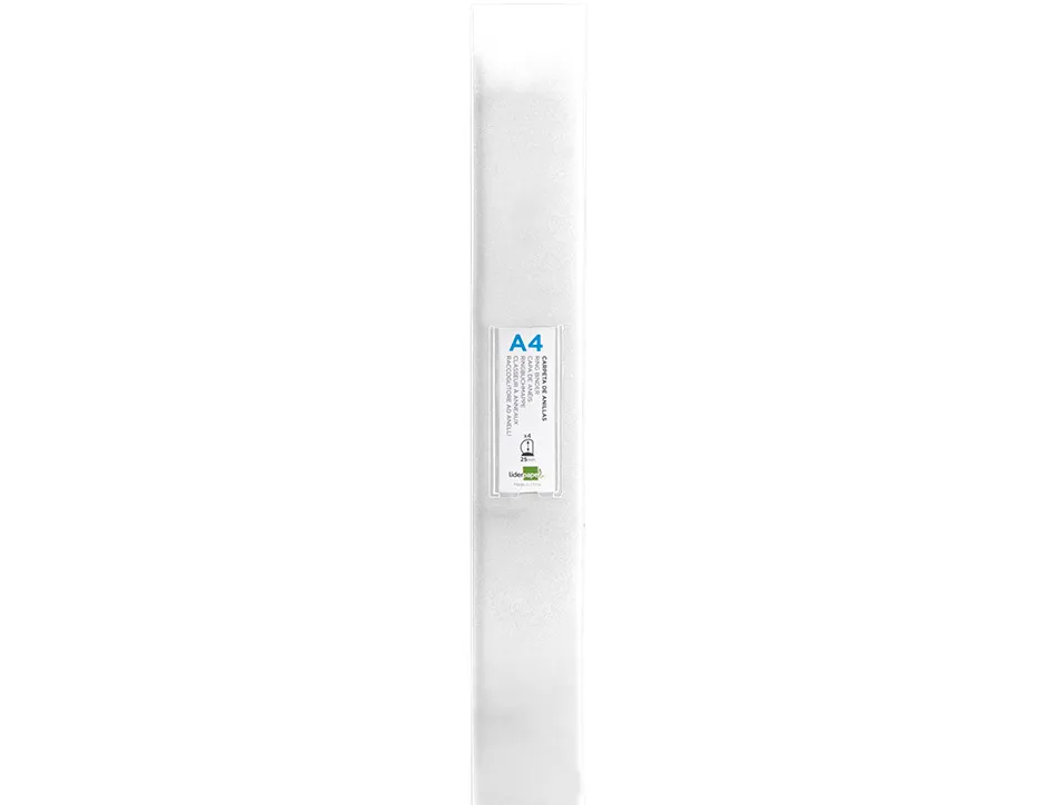 Classeur liderpapel 4 anneaux 25mm a4 260x315mm polypropylene dos 40mm porte-cartes visite coloris transparent