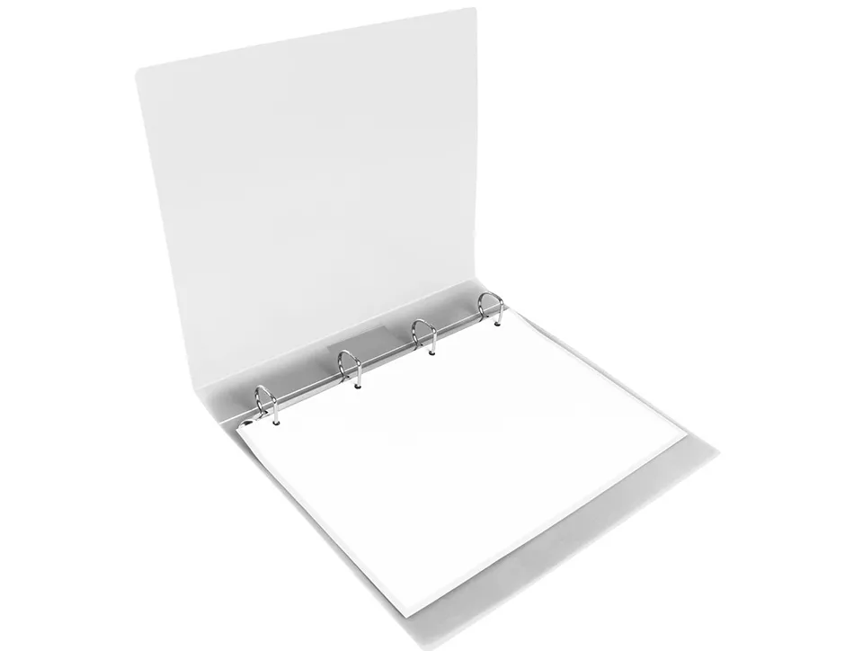 Classeur liderpapel 4 anneaux 25mm a4 260x315mm polypropylene dos 40mm porte-cartes visite coloris transparent