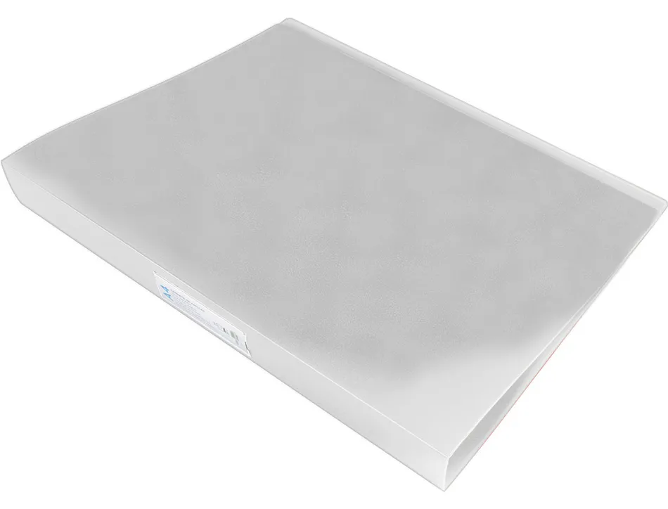 Classeur liderpapel 4 anneaux 25mm a4 260x315mm polypropylene dos 40mm porte-cartes visite coloris transparent
