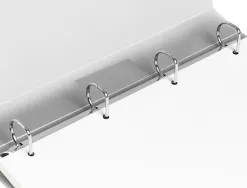 Classeur liderpapel 4 anneaux 25mm a4 260x315mm polypropylene dos 40mm porte-cartes visite coloris transparent
