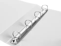Classeur liderpapel 4 anneaux 25mm a4 260x315mm polypropylene dos 40mm porte-cartes visite coloris transparent
