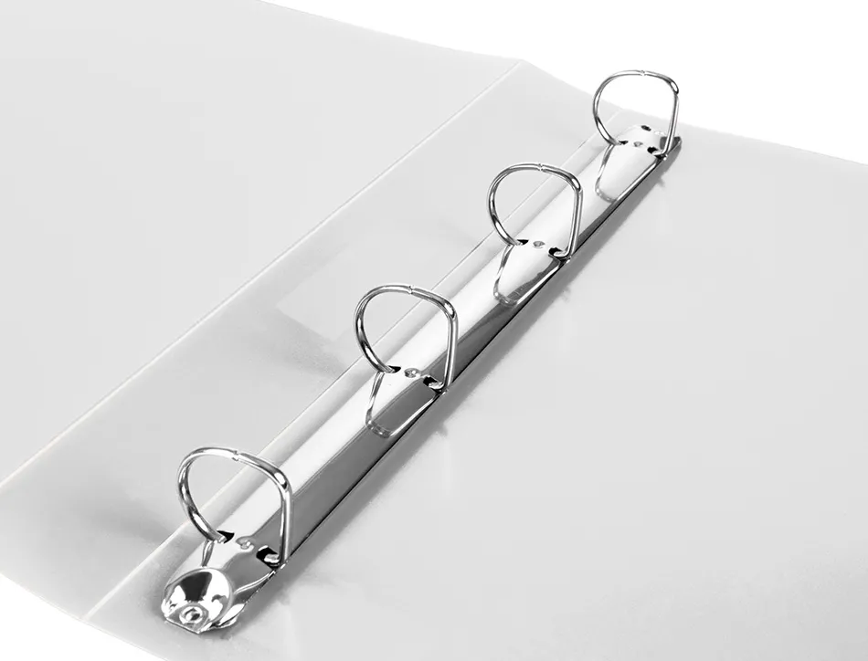 Classeur liderpapel 4 anneaux 25mm a4 260x315mm polypropylene dos 40mm porte-cartes visite coloris transparent
