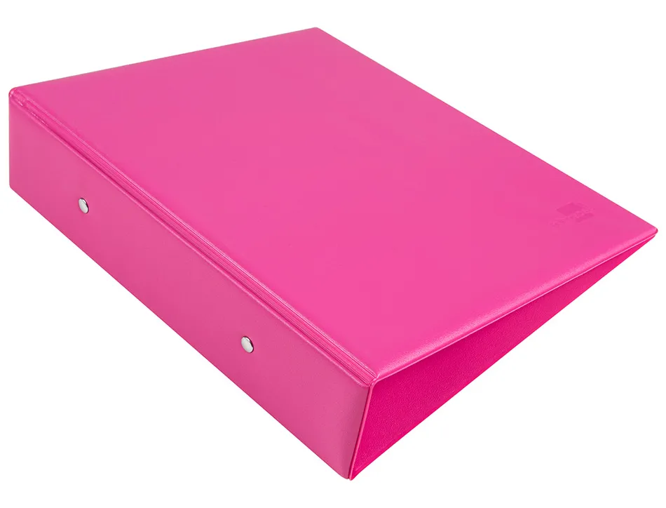 Classeur liderpapel 2 anneaux ronds 40mm a5 carton rembordé pvc coloris fuchsia