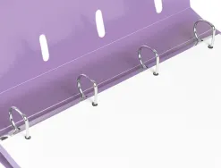 Classeur liderpapel 4 anneaux en d 25mm a4 polypropylene feuillets mobiles 100f 5x5mm coloris lavande