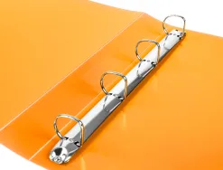 Classeur liderpapel 4 anneaux 25mm a4 260x315mm polypropylene dos 40mm porte-cartes visite coloris orange