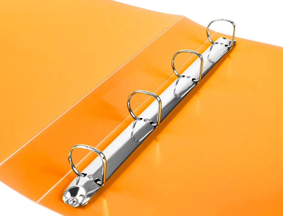 Classeur liderpapel 4 anneaux 25mm a4 260x315mm polypropylene dos 40mm porte-cartes visite coloris orange