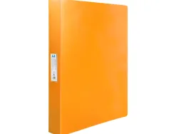 Classeur liderpapel 4 anneaux 25mm a4 260x315mm polypropylene dos 40mm porte-cartes visite coloris orange