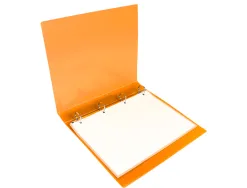 Classeur liderpapel 4 anneaux 25mm a4 260x315mm polypropylene dos 40mm porte-cartes visite coloris orange