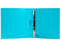 Classeur liderpapel 4 anneaux 25mm a4 260x315mm polypropylene dos 40mm porte-cartes visite coloris bleu