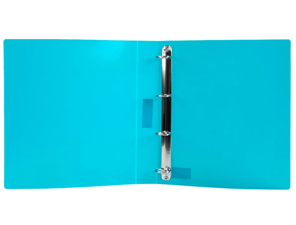 Classeur liderpapel 4 anneaux 25mm a4 260x315mm polypropylene dos 40mm porte-cartes visite coloris bleu