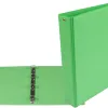 Classeur liderpapel 4 anneaux ronds 25mm a5 carton rembordé pvc coloris vert pistache