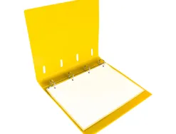 Classeur liderpapel 4 anneaux en d 25mm a4 polypropylene feuillets mobiles 100f 5x5mm coloris jaune fluo