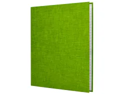 Classeur liderpapel 4 anneaux ronds 25mm a4+ carton rembordé paper coat coloris vert clair