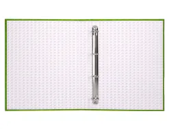 Classeur liderpapel 4 anneaux ronds 25mm a4+ carton rembordé paper coat coloris vert clair