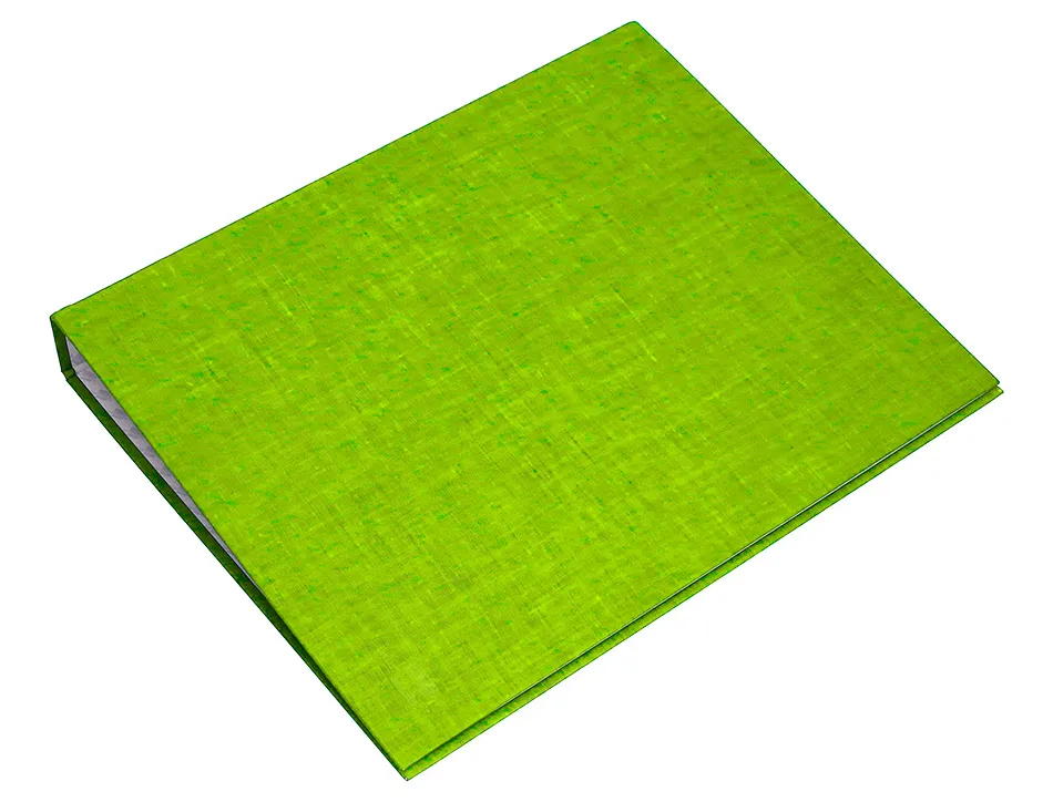 Classeur liderpapel 4 anneaux ronds 25mm a4+ carton rembordé paper coat coloris vert clair
