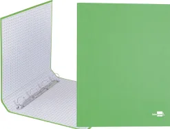Classeur liderpapel 4 anneaux ronds 25mm a4+ carton rembordé paper coat coloris vert clair