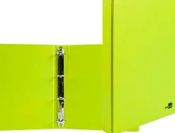 Classeur liderpapel 4 anneaux ronds 25mm a4 carton rembordé pvc coloris vert pistache