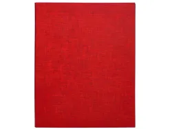 Classeur liderpapel 4 anneaux ronds 25mm a4+ carton rembordé paper coat coloris rouge
