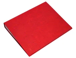 Classeur liderpapel 4 anneaux ronds 25mm a4+ carton rembordé paper coat coloris rouge
