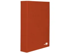 Classeur liderpapel 4 anneaux ronds 25mm a4+ carton rembordé paper coat coloris rouge
