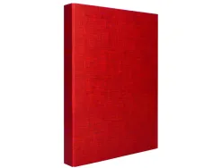 Classeur liderpapel 4 anneaux ronds 25mm a4+ carton rembordé paper coat coloris rouge