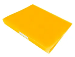 Classeur liderpapel 4 anneaux 25mm a4 260x315mm polypropylene dos 40mm porte-cartes visite coloris jaune