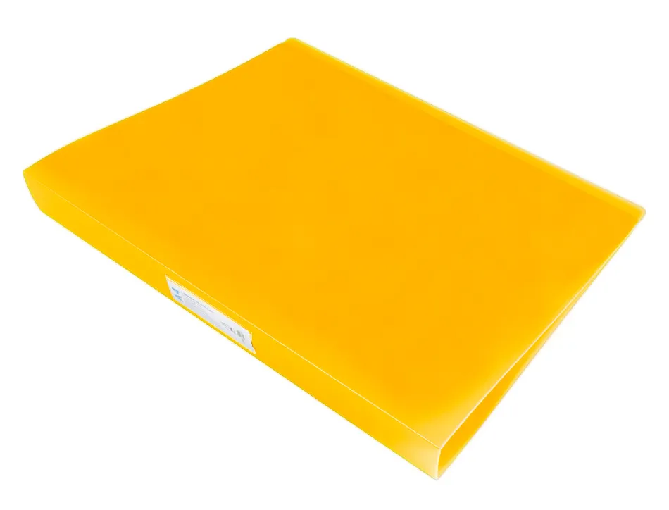 Classeur liderpapel 4 anneaux 25mm a4 260x315mm polypropylene dos 40mm porte-cartes visite coloris jaune