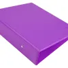 Classeur liderpapel 2 anneaux ronds 40mm a5 carton rembordé pvc coloris violet