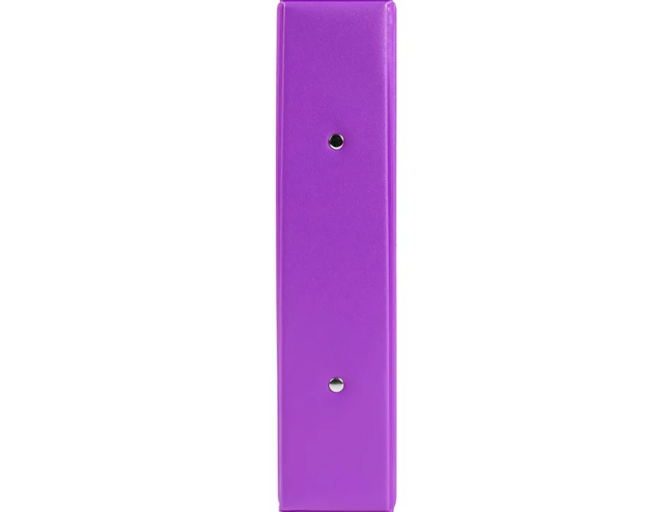 Classeur liderpapel 2 anneaux ronds 40mm a5 carton rembordé pvc coloris violet