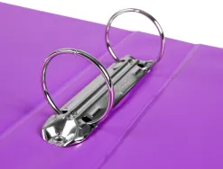 Classeur liderpapel 2 anneaux ronds 40mm a5 carton rembordé pvc coloris violet