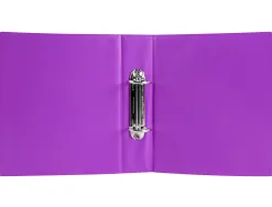 Classeur liderpapel 2 anneaux ronds 40mm a5 carton rembordé pvc coloris violet