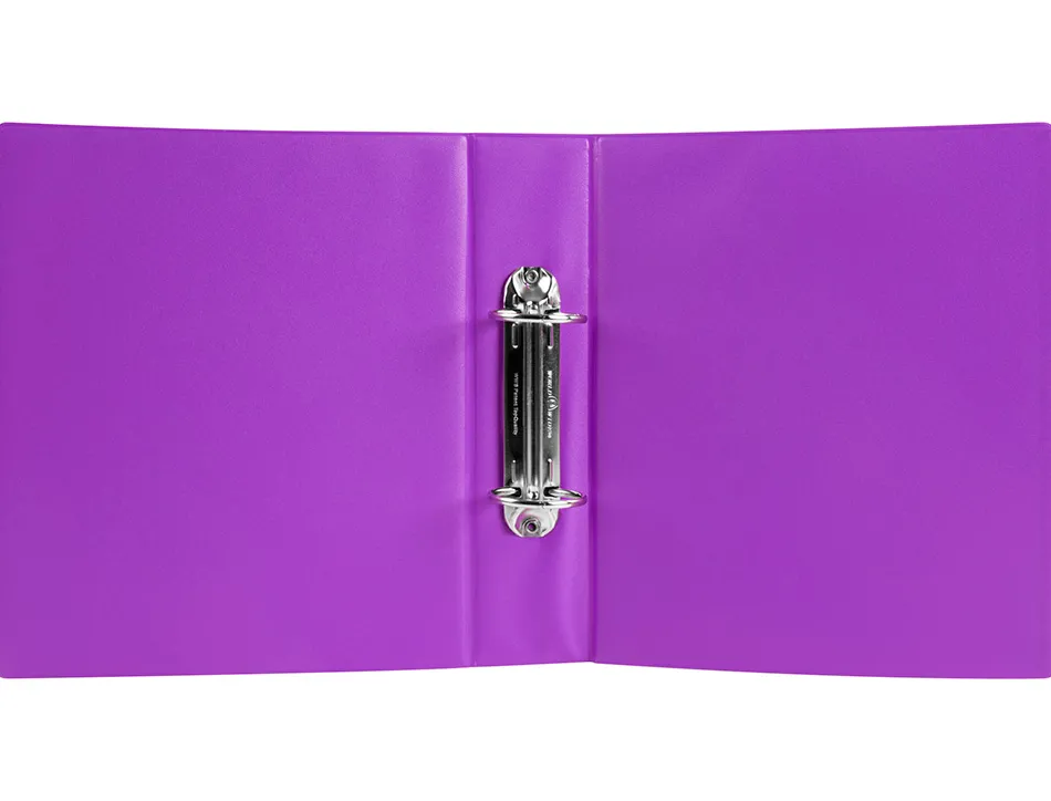 Classeur liderpapel 2 anneaux ronds 40mm a5 carton rembordé pvc coloris violet