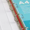 Classeur liderpapel série multilider 4 anneaux ronds 40mm a4 carton rembordé feuillets mobiles quadrillage 5mm 120f 80g