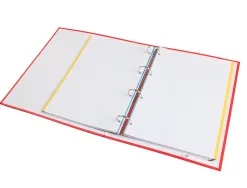 Classeur liderpapel série multilider 4 anneaux ronds 40mm a4 carton rembordé feuillets mobiles quadrillage 5mm 120f 80g