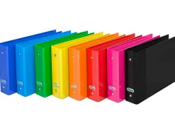 Classeur oxford color life 2 anneaux 25mm carte pelliculée a5 245x165mm 8 coloris assortis