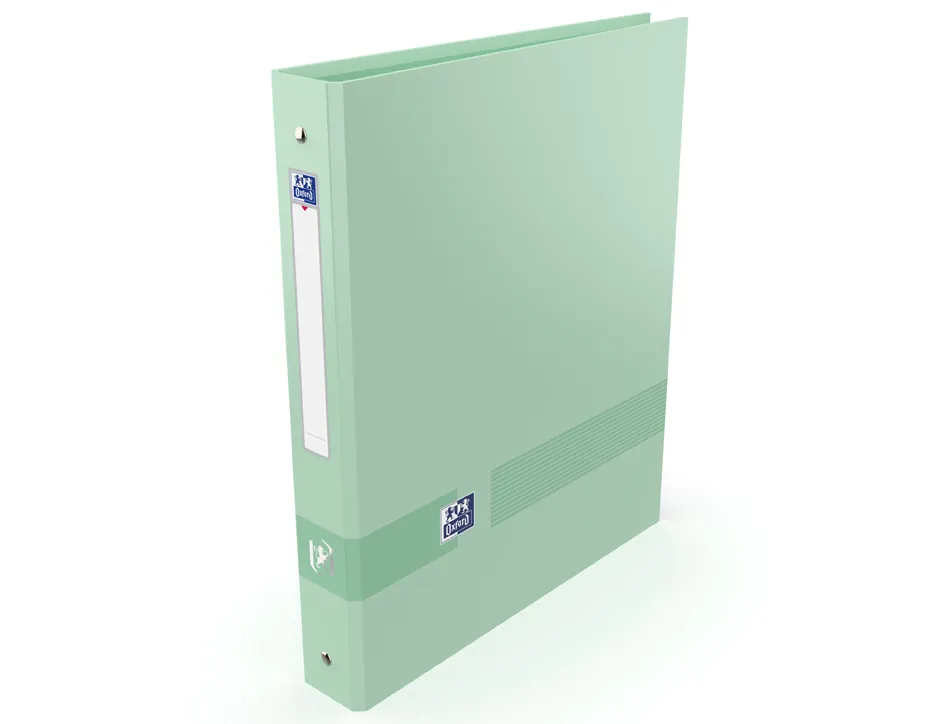 Classeur oxford color life a4+ dos 40mm 4 anneaux ronds coloris pastel assortis