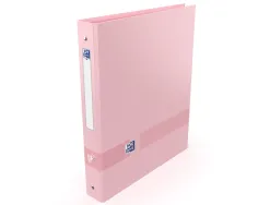 Classeur oxford color life a4+ dos 40mm 4 anneaux ronds coloris pastel assortis