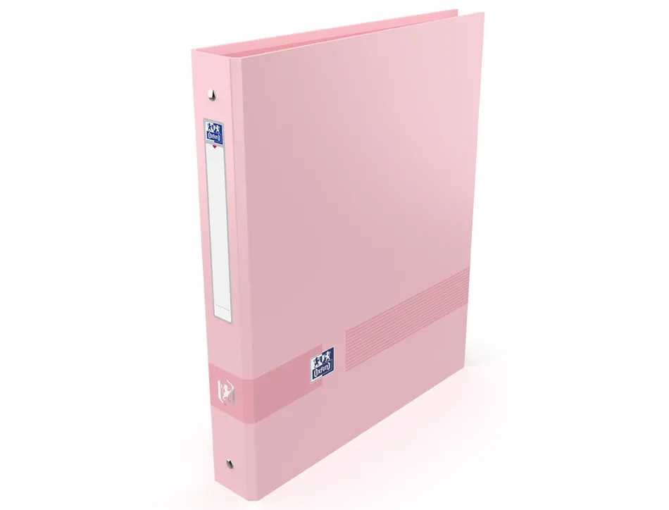 Classeur oxford color life a4+ dos 40mm 4 anneaux ronds coloris pastel assortis