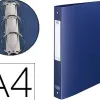 Classeur oxford memphis 4 anneaux ronds 30mm polypropylène 10/10e dos 40mm étiquette dos coloris bleu