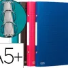 Classeur oxford memphis 2 anneaux ronds 15mm polypropylène 5/10e 170x220mm dos 20mm 60f coloris assortis