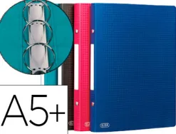 Classeur oxford memphis 2 anneaux ronds 15mm polypropylène 5/10e 170x220mm dos 20mm 60f coloris assortis