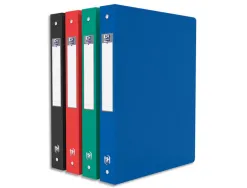 Classeur oxford memphis 4 anneaux ronds 30mm polypropylène 10/10e dos 40mm étiquette dos coloris assortis standard